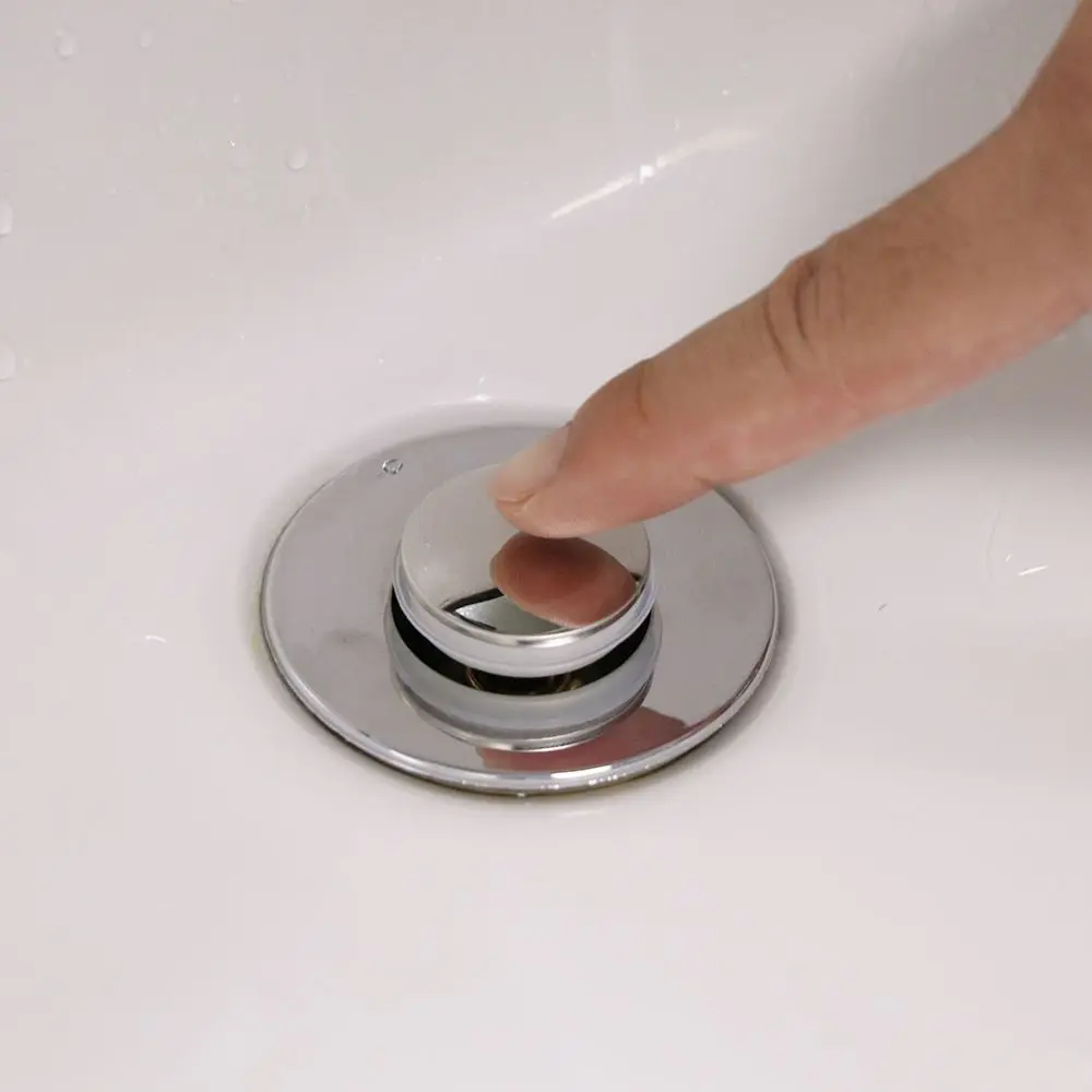 Universal Basin Pop-up Drain Filter Stainless Steel Washbasin Bounce Core Hair Catcher Bath Stopper Sink Strainer Plug