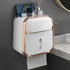 No-Nail Toilet Tissue Box Wall-Mounted Waterproof Toilet Paper Box Free Punch Tissue Box Toilet Paper Roll Paper Storage Rack 1