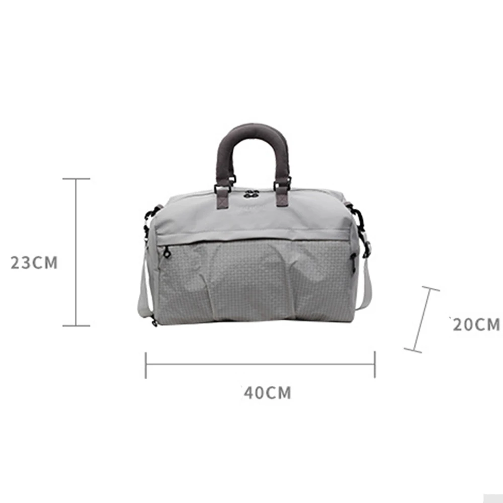 Borsa da viaggio per donna, borsa leggera multifunzionale a tracolla per sport, fitness e yoga, borsa per bagagli asciutti e bagnati di grande capacità - immagine 6