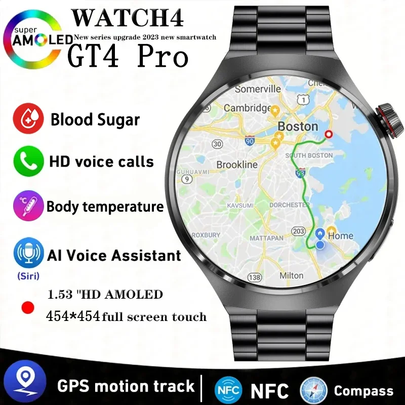 

2023 For Huawei Watch GT4 Pro AMOLED Smart Watch Men Custom Dial Answer Call GPS Sport Fitness Tracker Men Waterproof Smartwatch