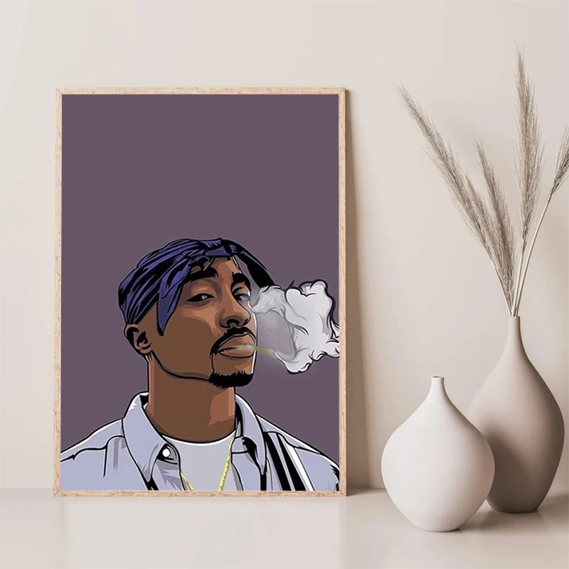 thumbnail image 1 of Póster de pintura en lienzo sexy del cantante de hip hop Tupac, decoración de lujo para el hogar, pintura de Demon Slayer por números, figura de acción de Taylor Swift, 1 of 5