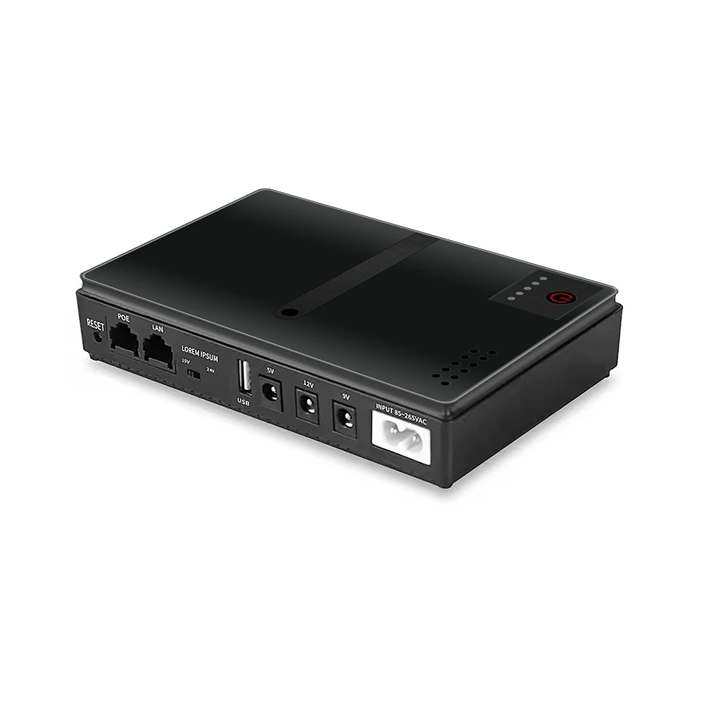 dc power supply 18W DC UPS battery backup 10400MAH 5V 9V 12V portable power supply for router switch phone DC1018P uninterruptible power supply