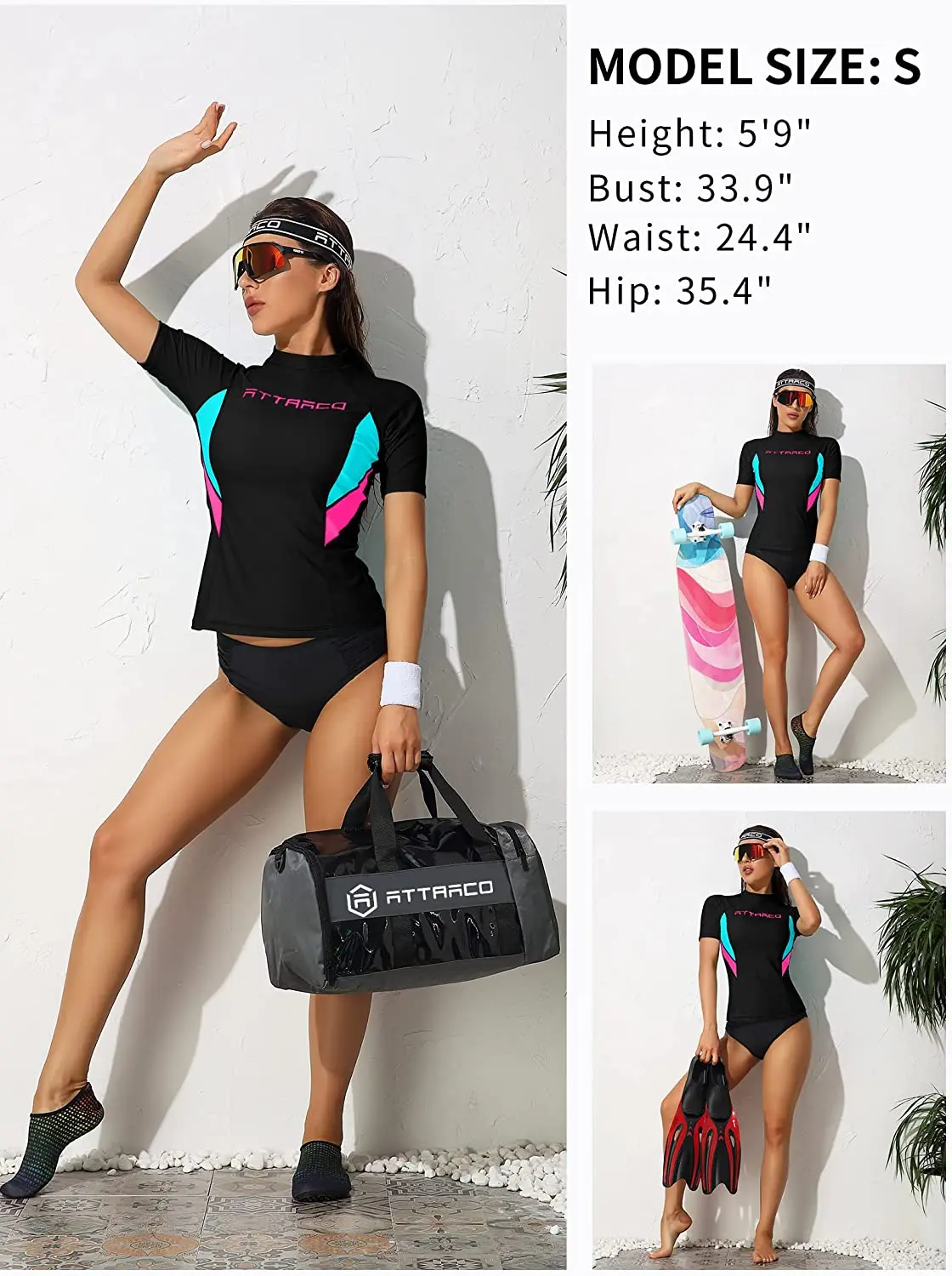 Women Short Sleeve Rash Guard Shirts Swimwear for Anfilia rash guard