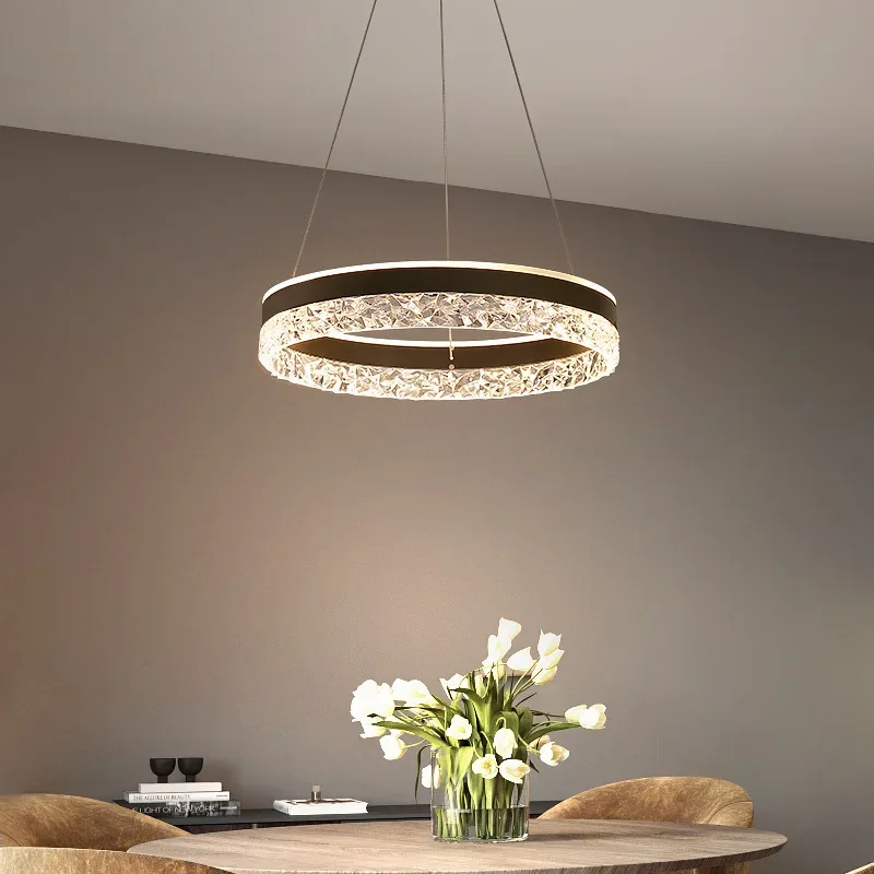 

Modern minimalist Ring led Pendant Lights Dimmable for Table dining Living Room Bedroom Chandelier decor Indoor Lustre Luminaire