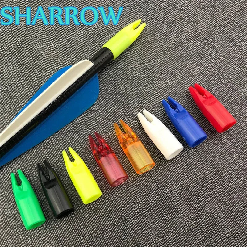 50Pcs Arrow Nocks ID 8mm Fit Wood Bamboo Arrow Shafts for Outdoor Sport Hunting Training Shooting Archery Accessories DIY Tools