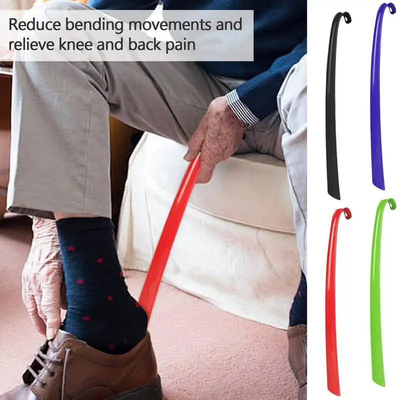 16.7in Long Shoe Horn Flexible Extra Long Shoe Horn Long Shoe Horn Shoehorn with Comfort Grip Lazy Shoe Helper for Seniors Men