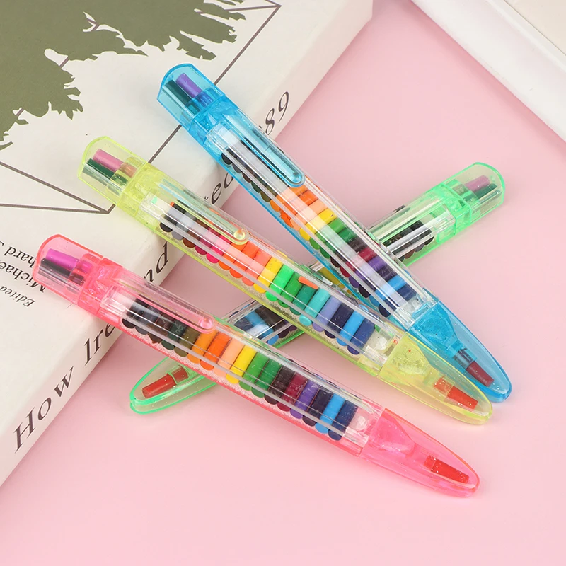 Children Painting Supplies 20 Colors/pcs Cute Kawaii Crayons Oil Pastel Creative Colored Graffiti Pen For Kids Painting Drawing Supplies Student Stationery