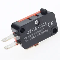 10 pcs/lot grand micro-interrupteur V-15-1C25, point d'argent V-15-IC25 four à micro-ondes, interrupteur de contact, interrupteur tactile à point de cuivre 1