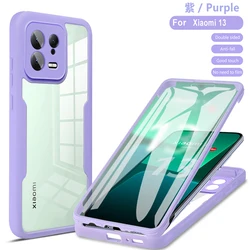 360° Full Body Protective Phone Case with Built-In Screen Cover for Xiaomi 11i (Lavender)