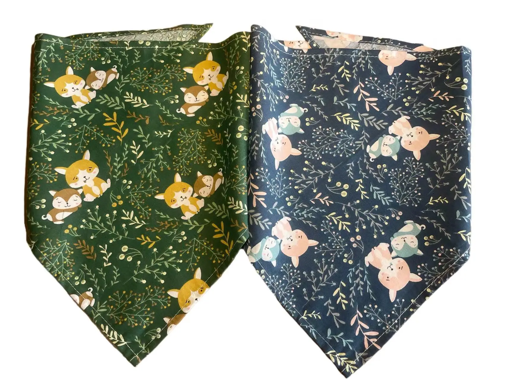 

60pcs/lot Special making Cute printing Pet Dog Puppy cat cotton bandanas Collar scarf tie handkercheif CH09 custom made