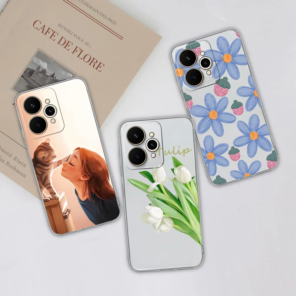 Transparent Shockproof TPU Silicone Back Cover - Simple Design Phone Protector Case