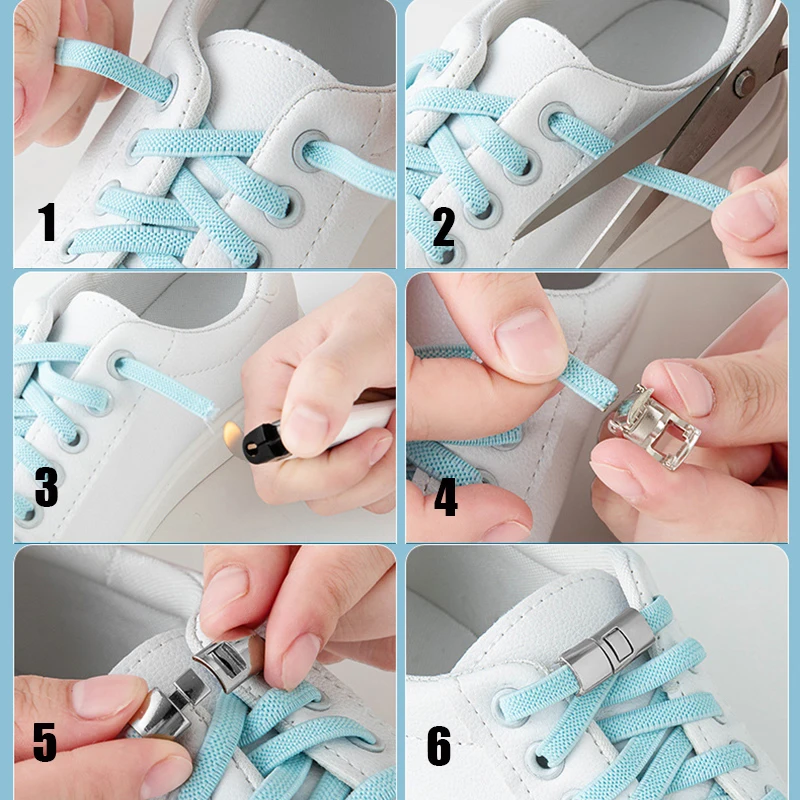 Elastic No-Tie Shoelaces for Kids and Adults – Easy Slip-On Solution for Sneakers