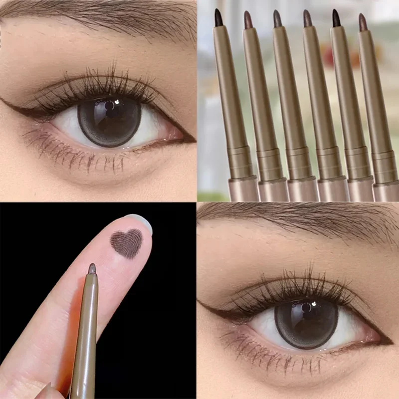 Waterproof Eyeliner Gel Pencil Matte Lying Silkworm Pen Brown Black Lasting Not Blooming Quick Drying Eye Liner Pen Eyes Makeup