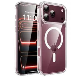 Enhanced Magnetic MagSafe Phone Case with Screen and Lens Protector for iPhone Air (Clear)