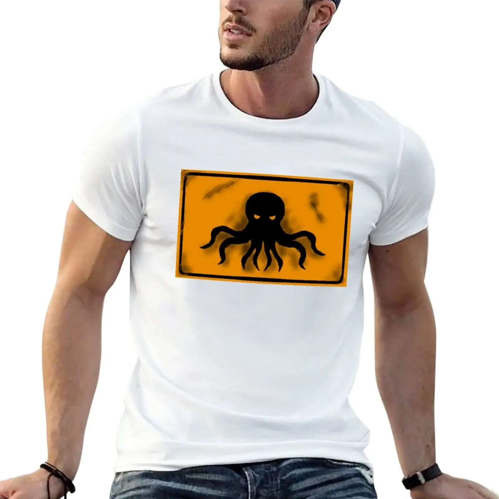 

Cthulhu Warning Sign T-Shirt graphics boys animal print boys whites mens tall t shirts