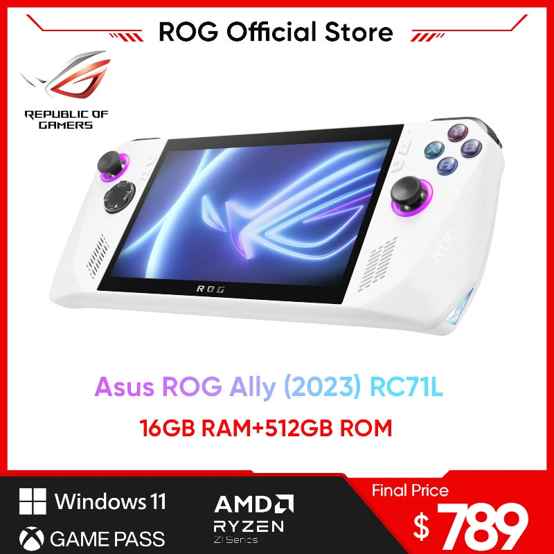 ASUS ROG Ally Ryzen Z1 Extreme/ White / Memory 16GB / SSD 512BG