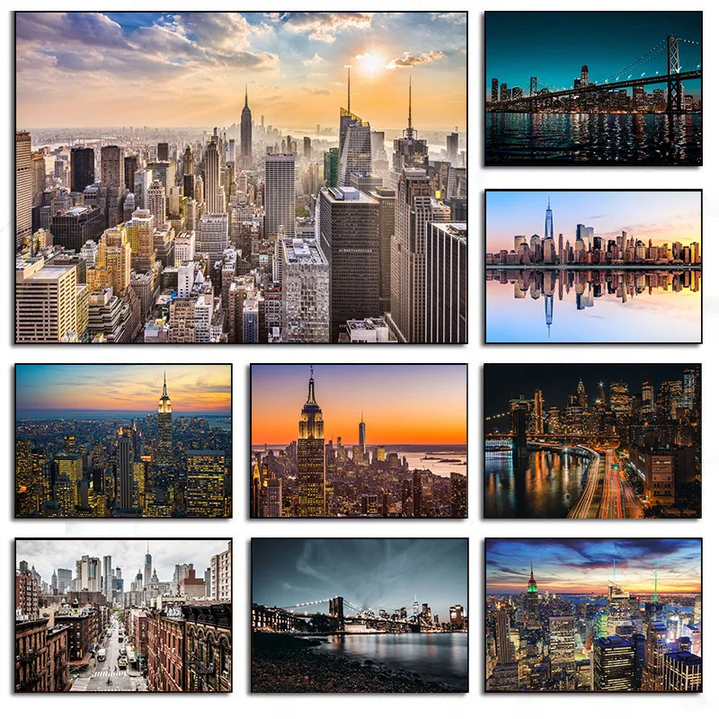 ภาพทิวทัศน์กลางคืนของเมืองไฟนีออนโปสเตอร์ผ้าใบภาพวาดศิลปะบนผนังสำหรับห้องนั่งเล่นตกแต่งบ้าน 1