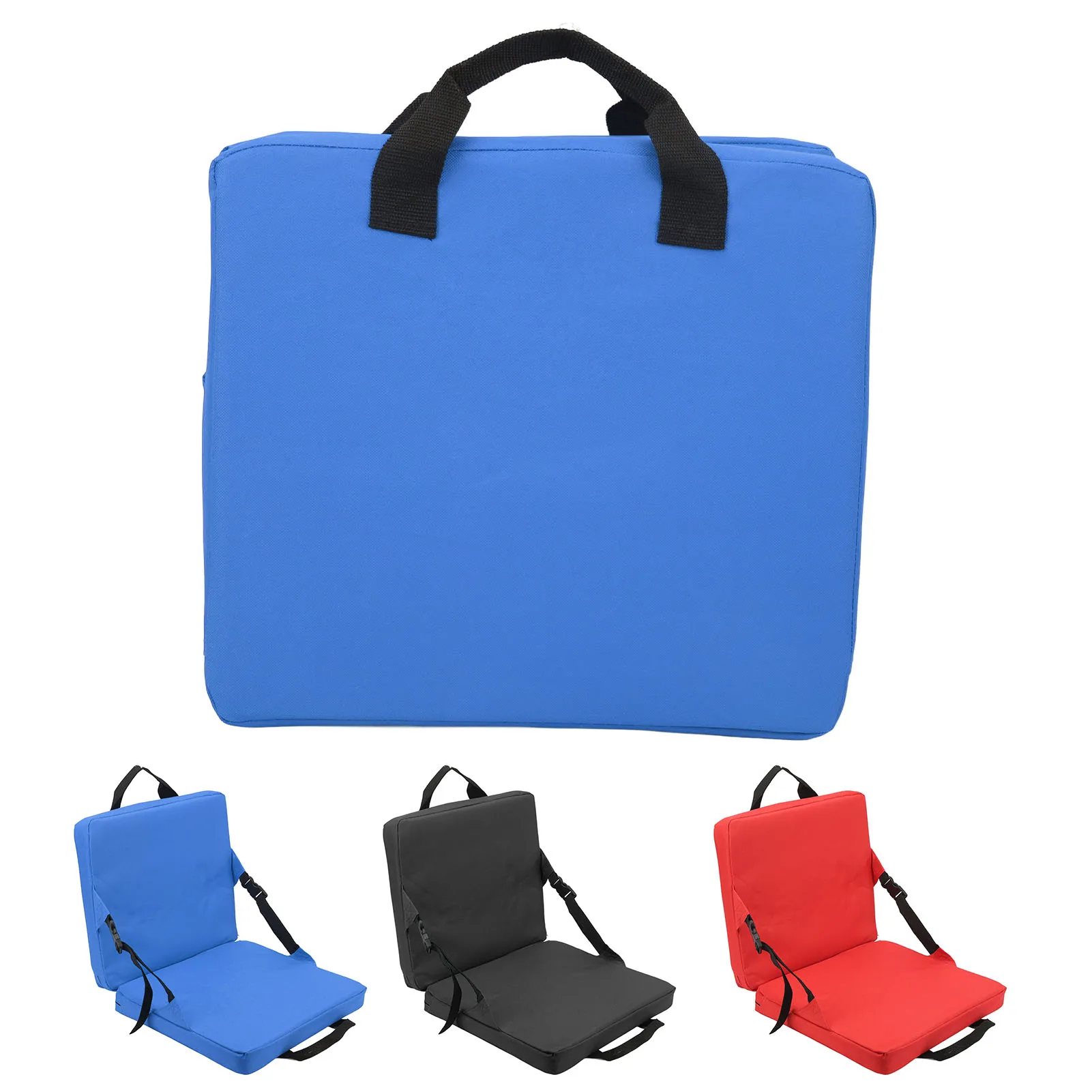 Outdoor Foldable Cushion Outdoor Foldable Chair with Backrest Soft Sponge Cushion Back Chair for Stadium and Beach