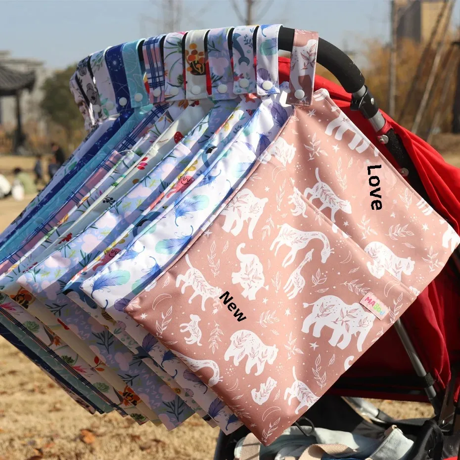Waterproof Portable Double Zipper Baby Diaper Storage Bag Travel Wet Bag Convenient Carry-On Diaper for Children's Products