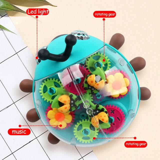 Electric Music with Light Beetle Toys 360° Rotation Walking Cute Interactive Sound Toy Early Education Toys for Kids Baby Childs 4