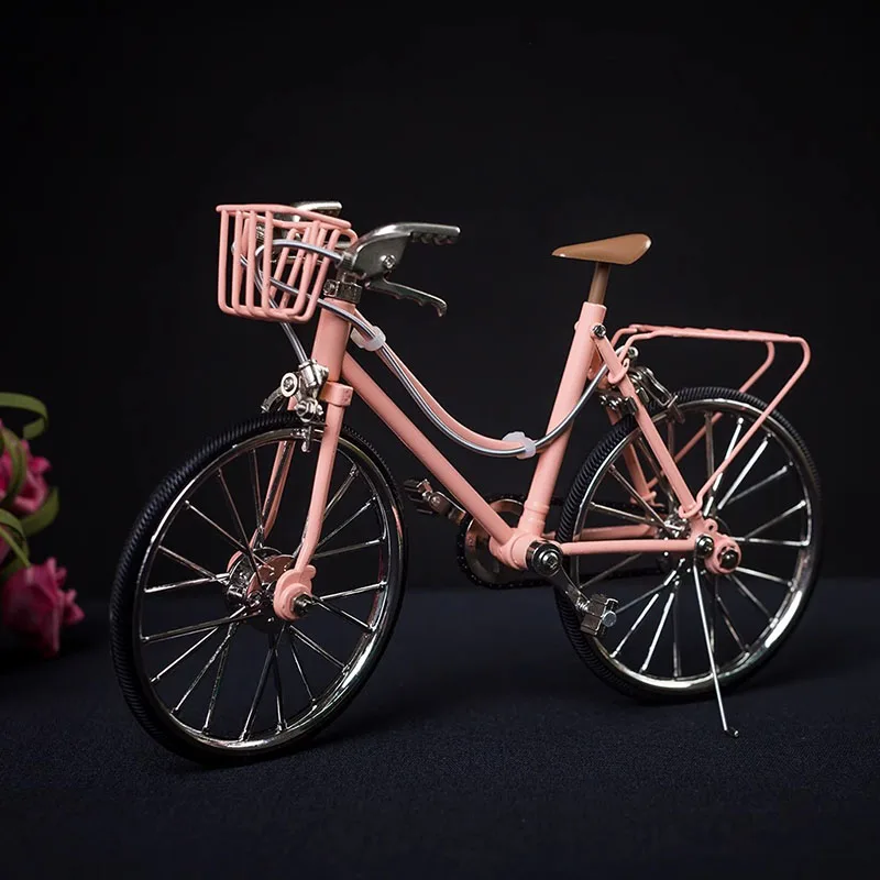 

1/10 Simulation Lady Bicycle Model Decoration Alloy Delicate Can Be Implemented 200x70x130mm