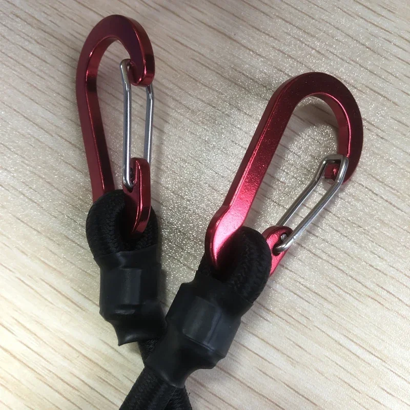 Heavy Duty Bungee Cord Elastic Tie Strap String Carabiner Hooks Kayak Cycling Luggage Packing Ropes Camping Accessories bungee cord
