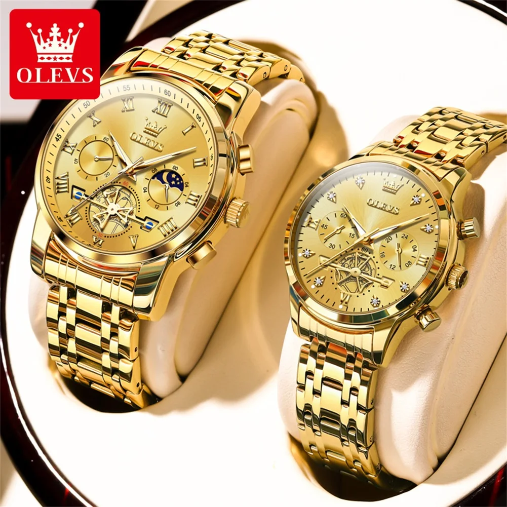 olevs-brand-luxury-gold-quartz-watch-lovers-stainless-steel-waterproof-luminous-fashion-chronograph-couple-watch-men-and-women