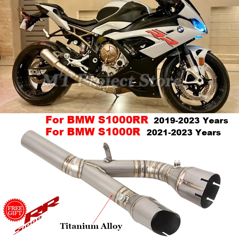 

Slip On For BMW S1000RR S1000R 2019 - 2023 Motorcycle Exhaust Modify System Escape Moto Mid Link Pipe Connect Original Muffler