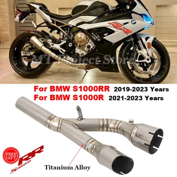 Slip On For BMW S1000RR S1000R 2019 - 2023 Motorcycle Exhaust Modify System Escape Moto Mid Link Pipe Connect Original Muffler