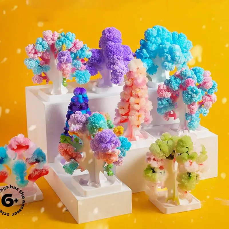 Growing Crystal Christmas Tree DIY Paper Tree Crystal Growing Kit Crystal Paper Christmas Decoration 2024 Science Toy For kids crystal quartz natural amethyst tree crystal ornaments lucky natural amethyst tree model multicolor crystal tree office