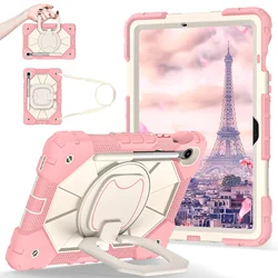 Universal Rotating Stand Case with Heavy Duty Handle - S9 SM - X710 SM - X716B (Rose Gold)