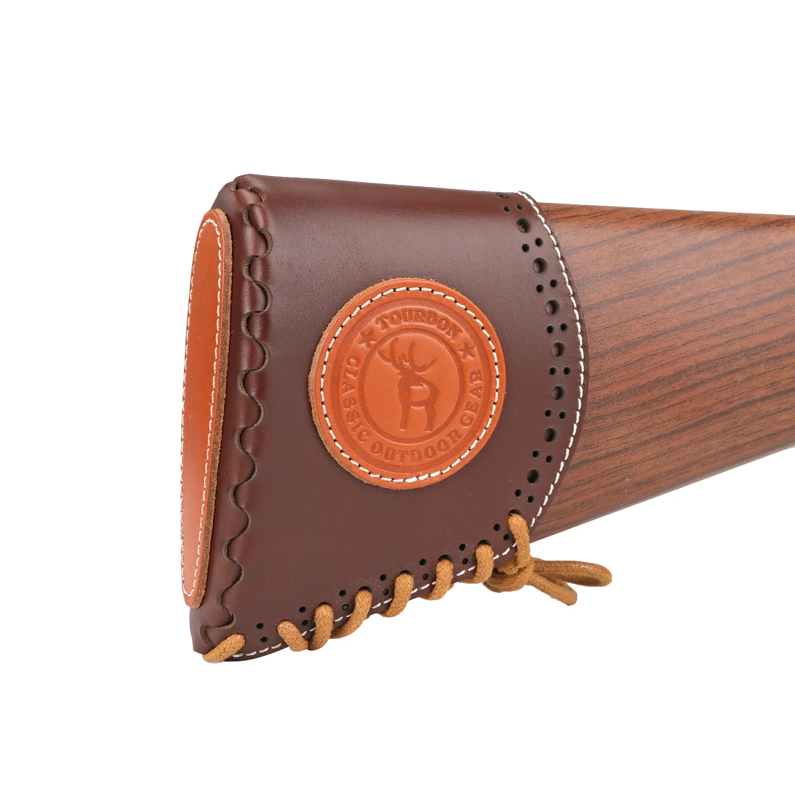 

Tourbon Hunting Accessories Leather Gun Buttstock Extension Cover Adjustable Recoil Reducer Pad with Inserts Protector Pads