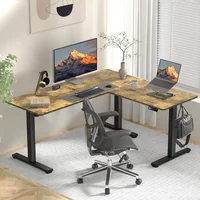 L Shaped Standing Desk, Electric Height Adjustable Desk 63x55 Inches Stand Up Corner Desk, Gaming Desk l Shape with Larger 2