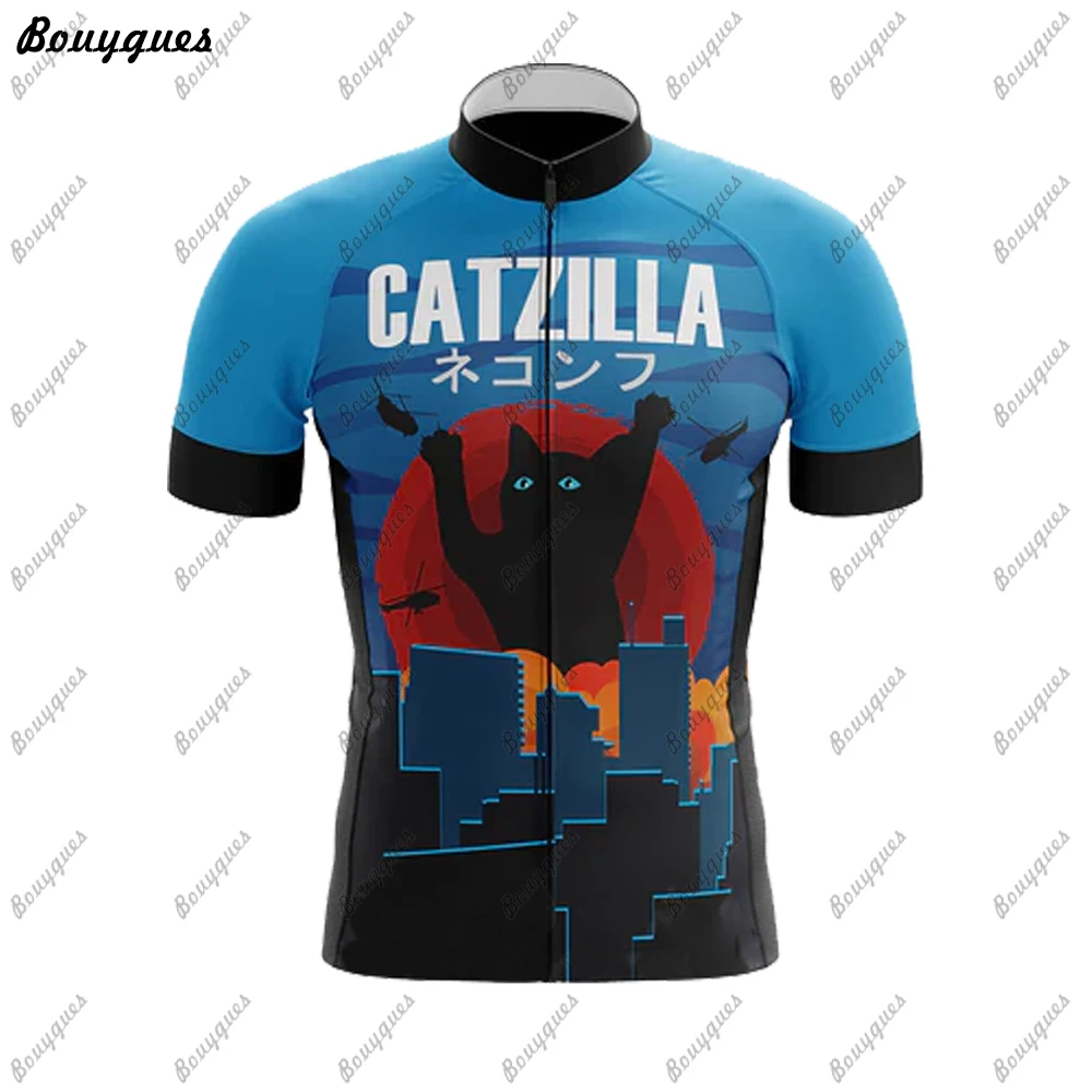 thumbnail image 1 of Maillot de ciclismo Pro Team CAT para hombre, maillot de ciclismo de montaña, maillot de descenso, ropa de ciclismo de montaña Pro Team Tricota de alta calidad, 1 of 5