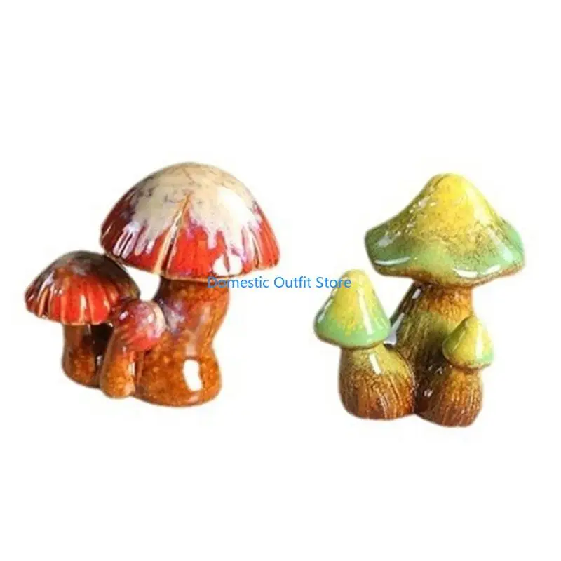 재미있는 버섯 모양 수지 화장실 볼트 캡 2pcs 욕실 장식 쉬운 설치 가정 강화 장식품 68TC