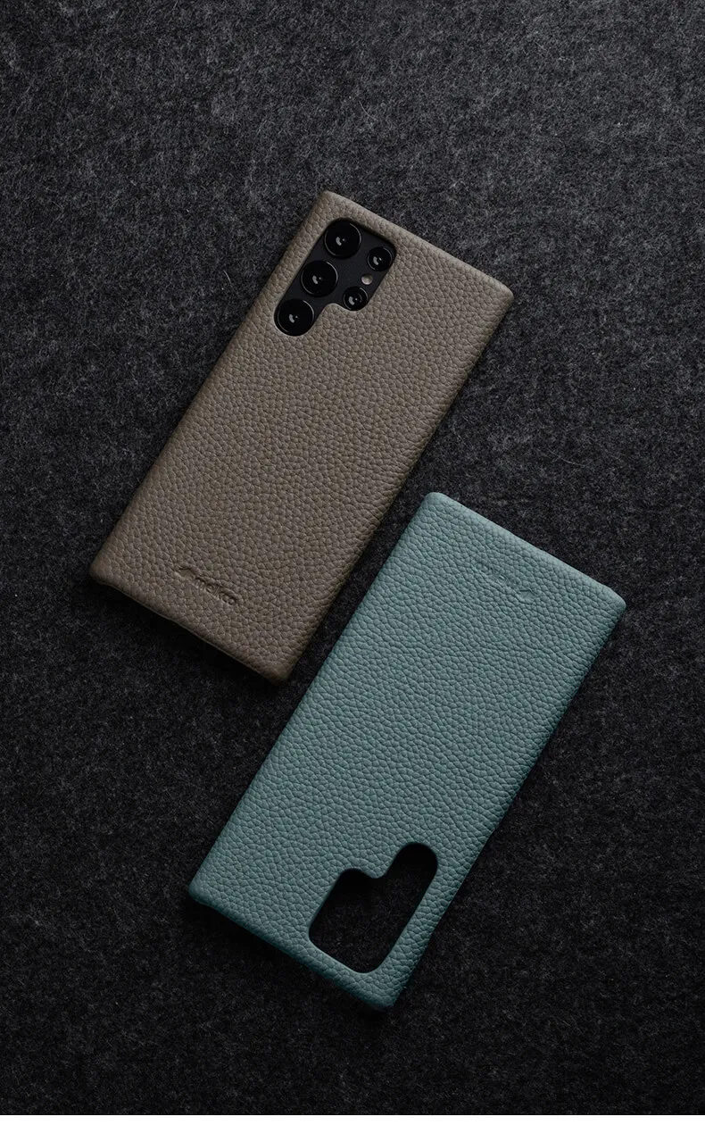 Genuine Leather Cowhide Case For Samsung S22 Ultra 5G Plus Business Phone Cover For Galaxi S21 Plus Note 20 Ultra Leather Case flip cover with pen
