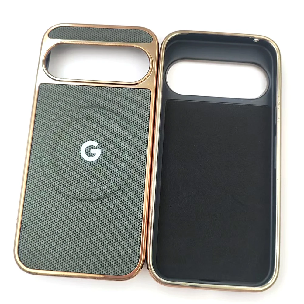 Sleek Metal Shockproof Magnetic Wireless Charging Protective Armor Phone Case