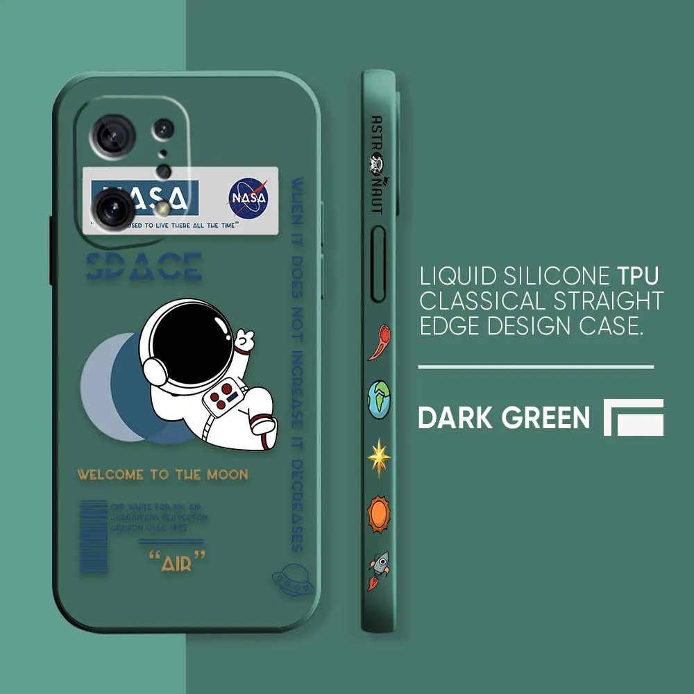 thumbnail image 1 of Funda para OPPO FIND X6 X3 REALME X7 X50 RENO 2 4Z 4 6 Lite 5Z 5F 4G 5G PRO Funda de silicona líquida divertido astronauta paseo espacial, 1 of 5