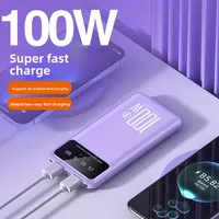 Nouvelle batterie externe 2025 30000mAh Haute capacité 100W Charge rapide Chargeur portable Batterie externe pour iPhone Huawei 1