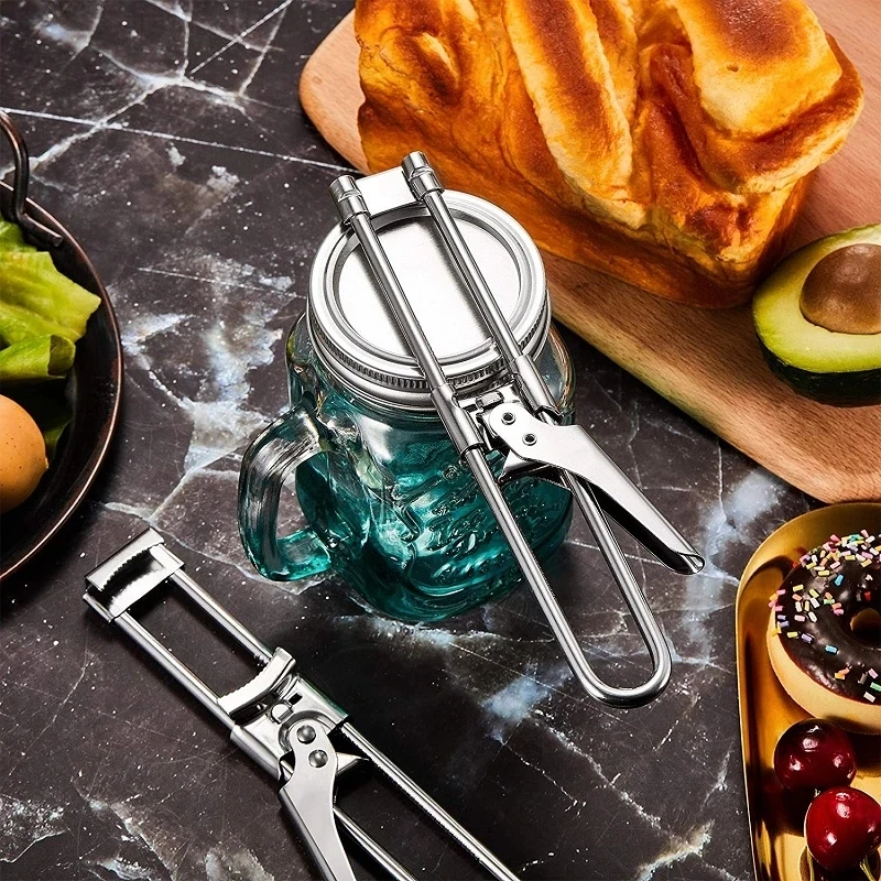 Adjustable Multi-Function Bottle Cap Opener Stainless Steel Jar Opener Screw Can For Kitchen can opener bottle opener kitchen tools multifunctional tool