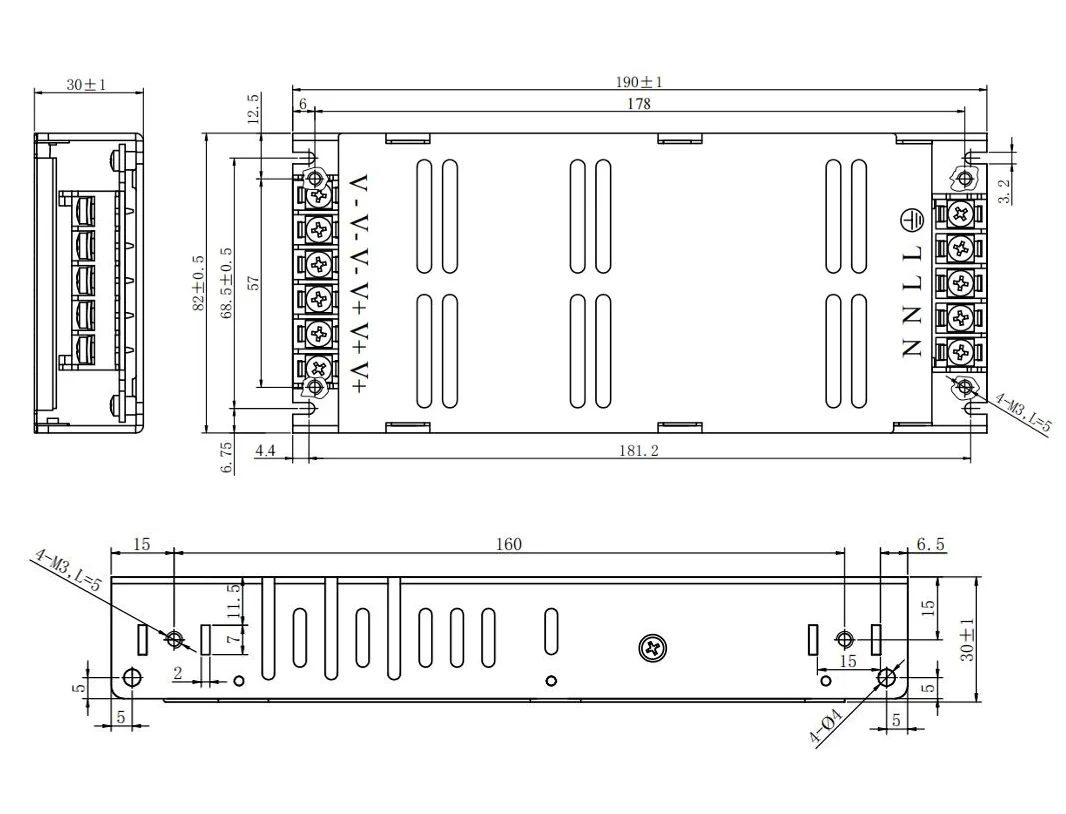 CZCL A-300AFE-5 Dc 5V power supply, 60A ultra-thin Led light driver, for Led light strip power controller