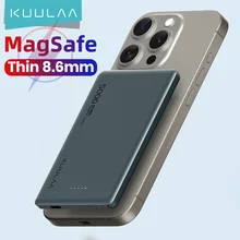KUULAA 맥세이프 파워 뱅크 5000mAh 20W 무선 폰 충전기 외부 배터리 아이폰 14 13 12 시리즈 파워뱅크 빠른 충전