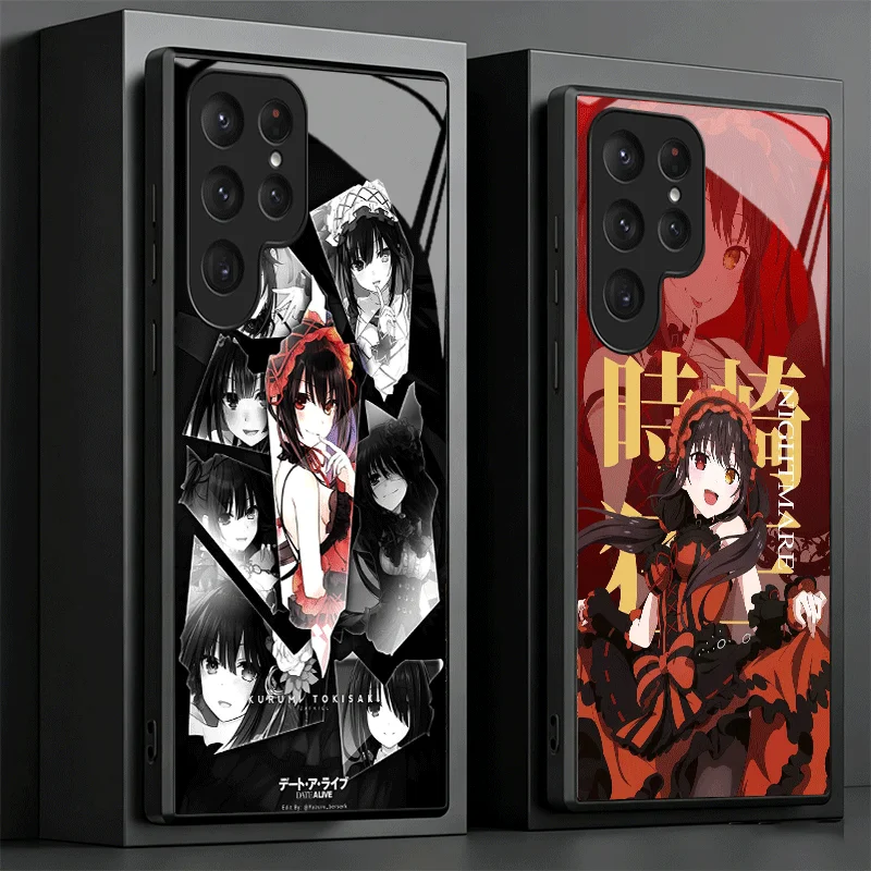 Date A Live Tokisaki Kurumi Shockproof Glass Phone Case - Stylish and Durable Protective Cover