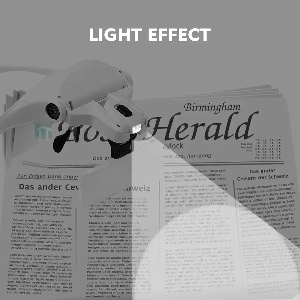 돋보기 LED 라이트 램프 헤드 루페 보석상 헤드밴드 확대경 안경 광학 유리 도구 수리 독서용 확대경