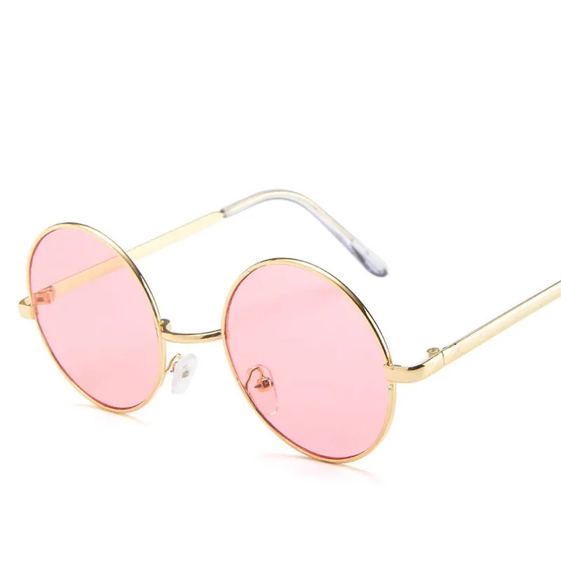 

Солнцезащитные очки в стиле ретро для мужчин и женщин, винтажные солнечные аксессуары в круглой металлической оправе, в Корейском стиле