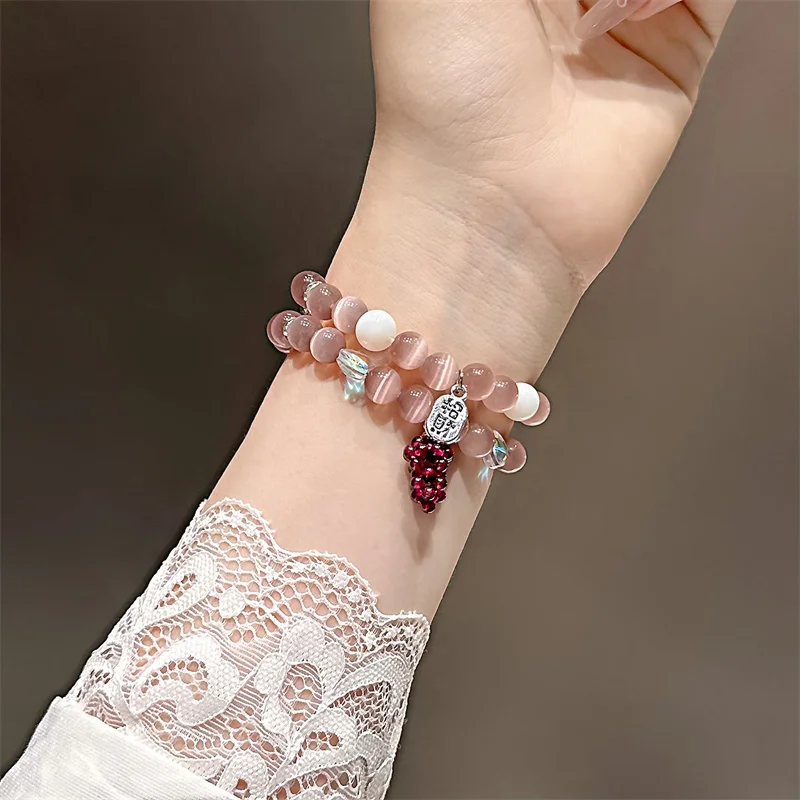 Women's Elastic Beaded Strap Bracelet