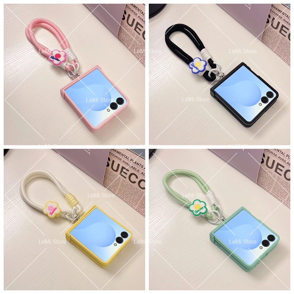 Floral Hand Strap Hinge Phone Case