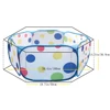 Children's Pool Balls Portable Foldable Play Tent Cartoon Ball Pit Ocean Balls Pool In/Outdoor Sports Educational Toy For Kids 4