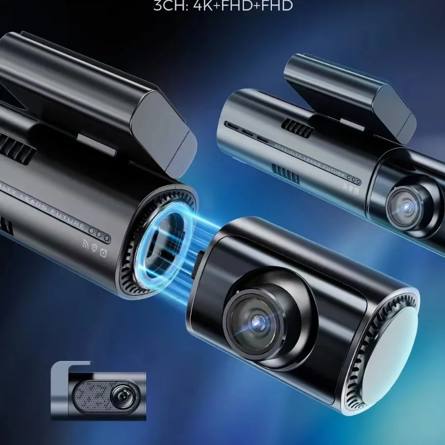 LINGDU LD08 3 ä  ķ 5k ڵ DVR   ĸ 5G , ADAS GPS, 24 ð  , WDR Ʈ   ڽ