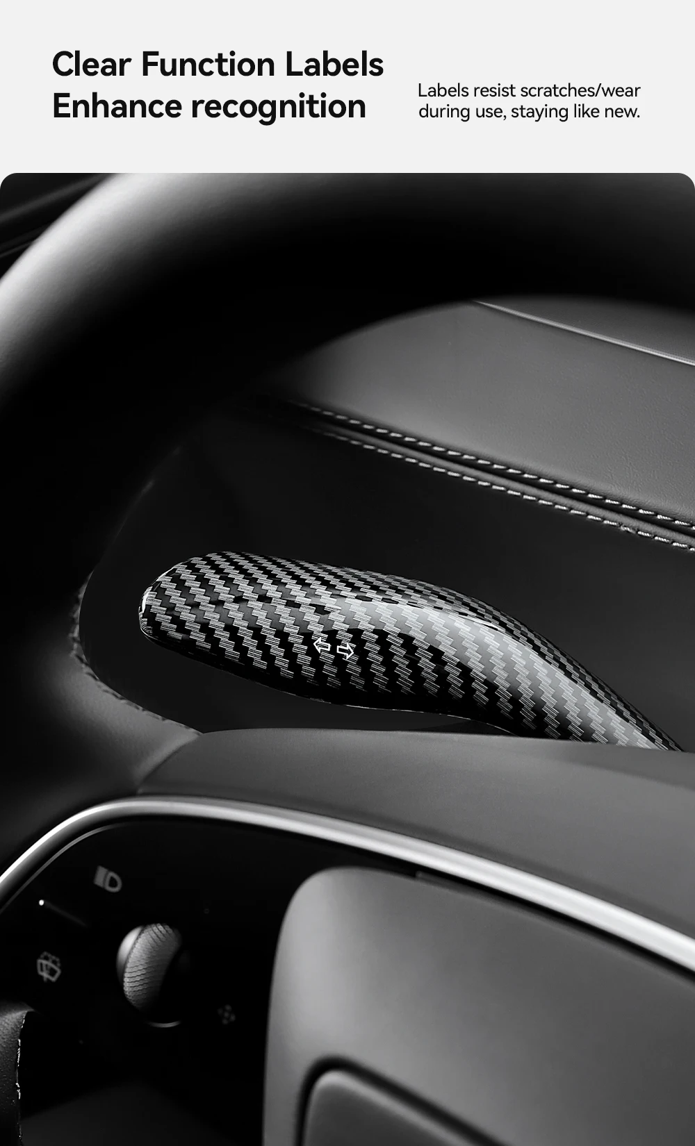 For Tesla Model 3 Y YL 2025 Highland Juniper Carbon Fiber Gear Shift Cover Steer